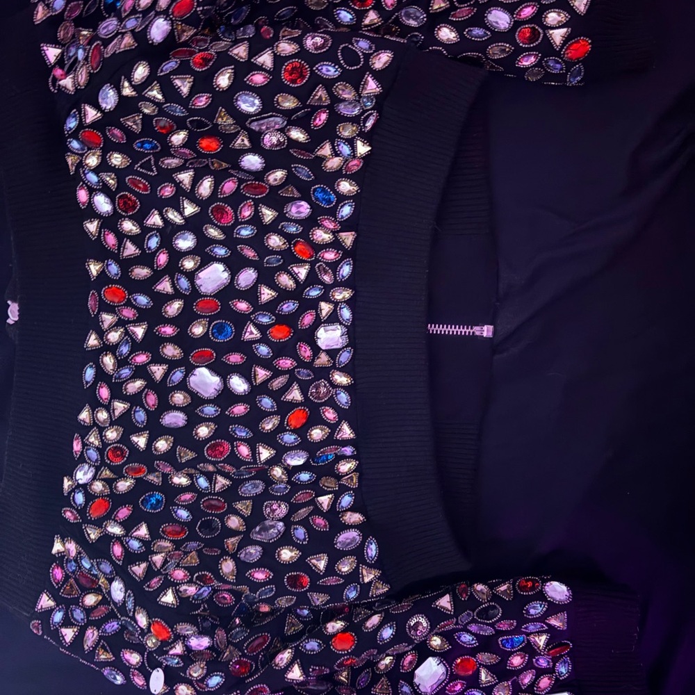 NBD Multicolor Embellished Bomber Jacket